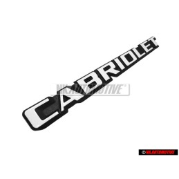 Genuine VW CABRIOLET Rear Boot Badge Emblem White - 155853687B QK6