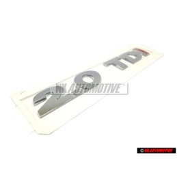 Genuine VW 2.0 TDI Rear Trunk Boot Badge Emblem Chrome Red - 5K0853675R GQF