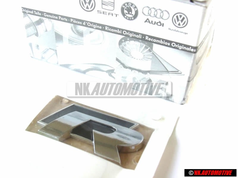 Genuine VW R Rear Trunk Boot Badge Emblem Chrome - 1K8853675K FXC
