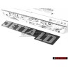 Genuine VW JETTA LD Rear Boot Badge Emblem Brushed Silver - 161853687L