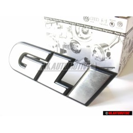 Genuine VW GLI Front Grill Badge Emblem Brushed Silver - 165853679F GX2
