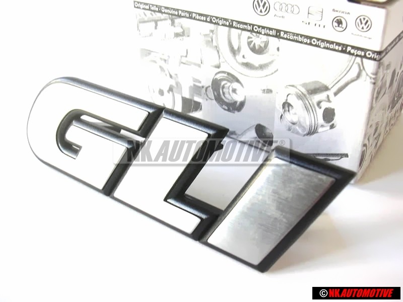Genuine VW GLI Front Grill Badge Emblem Brushed Silver - 165853679F GX2