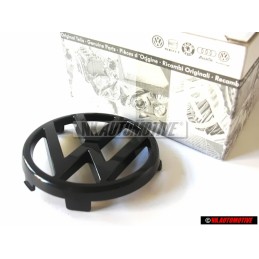 Genuine VW Front Grill Badge Emblem Black - 165853601A 01C