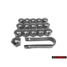 Genuine VW SET 16x Wheel Bolt Covers Caps & Removal Tool - Golf Corrado Scirocco