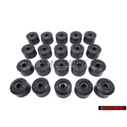 Genuine VW SET Wheel Nut Bolt Plastic Cover Caps w Locking Caps - Golf MK5/6/7