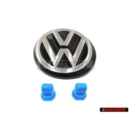 Genuine VW SET Boot Badge Emblem with Fixing Clips - Golf Cabriolet MK1 Clipper