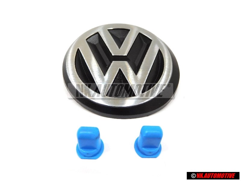 Genuine VW SET Boot Badge Emblem with Fixing Clips - Golf Cabriolet MK1 Clipper