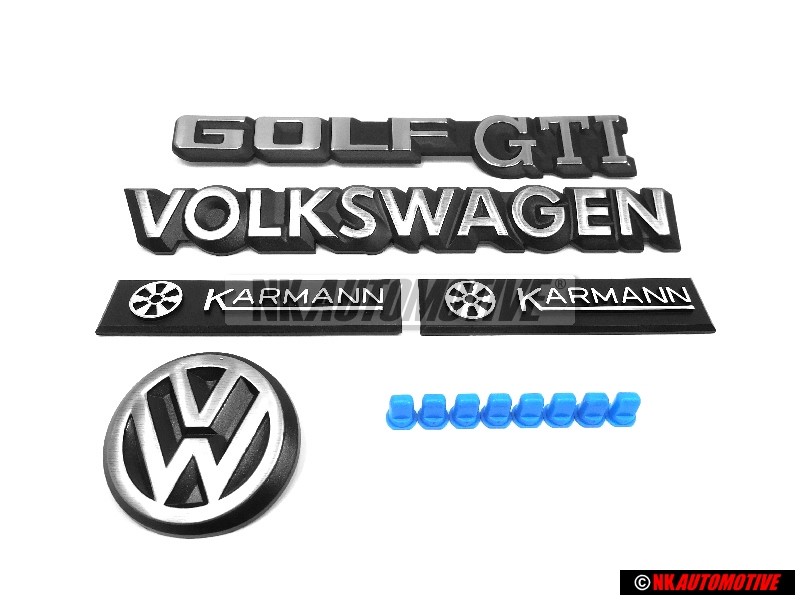 Genuine VW SET Rear Boot Badges Emblems - Golf Cabriolet MK1