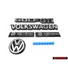 Genuine VW SET Rear Boot Badges Emblems - Golf Cabriolet MK1