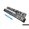 Genuine VW SET Rear Badges Emblems with Fixing Clips - Golf MK1 GTI
