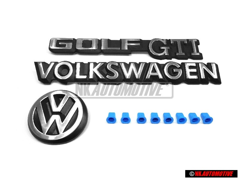 Genuine VW SET Rear Boot Badges Emblems - Golf Cabriolet MK1 Golf MK2