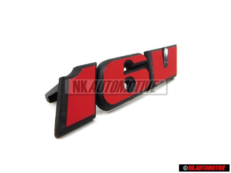 Genuine VW 16V Front Grill Badge Emblem Red - 535853679A QN5