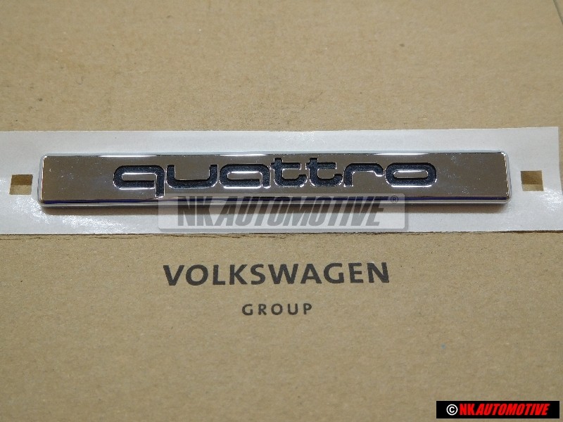 Genuine Audi QUATTRO Rear Boot Badge Emblem Chrome - 8D5853737F 2ZZ