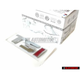 Genuine VW TSI Rear Trunk Boot Badge Emblem Chrome Red - 5K0853675M GQF