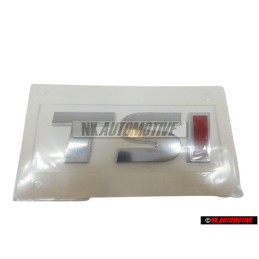 Genuine VW TSI Rear Trunk Boot Badge Emblem Chrome Red - 5K0853675M GQF