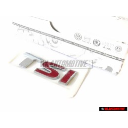 Genuine VW TSI Rear Badge Emblem Chrome Red - 5K0853675N GQF