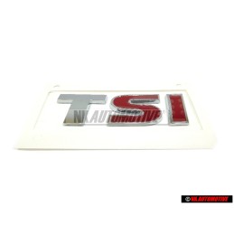 Genuine VW TSI Rear Badge Emblem Chrome Red - 5K0853675N GQF