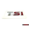 Genuine VW TSI Rear Badge Emblem Chrome Red - 5K0853675N GQF