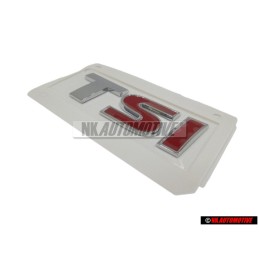 Genuine VW TSI Rear Badge Emblem Chrome Red - 5K0853675N GQF