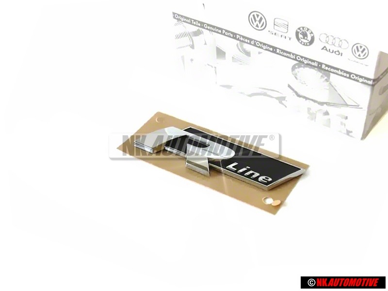 Genuine VW R LINE Side Badge Emblem Chrome - 5K0853688A FXC