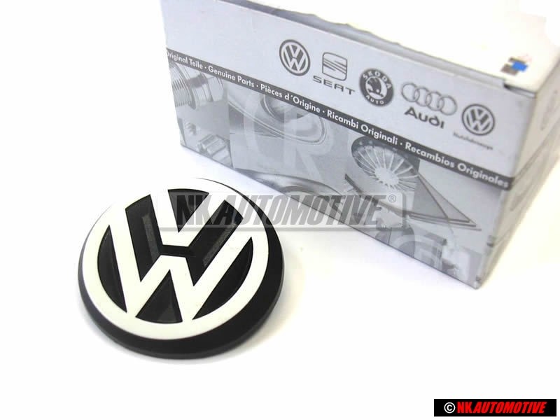 Genuine VW Rear Boot Badge Emblem White 50mm - 191853601B QK6