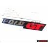 Genuine VW POLO GT Rear Boot Badge Emblem Brushed Silver Red - 861853750