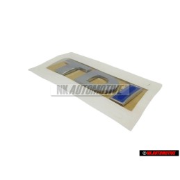Genuine VW TDI Rear Trunk Boot Badge Emblem Chrome Blue - 5K0853675AJHCE