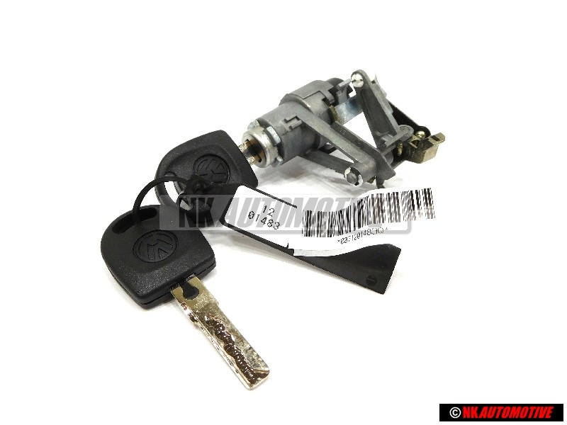 Genuine VW Lock Cylinder With Keys And Housing - 1J6827297G