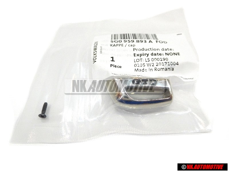 Genuine VW Cap Black Chrome - 5G0959893A FOD