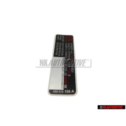 Genuine VW Sticker 'Attention' Change The Toothed Belt - 077010138B