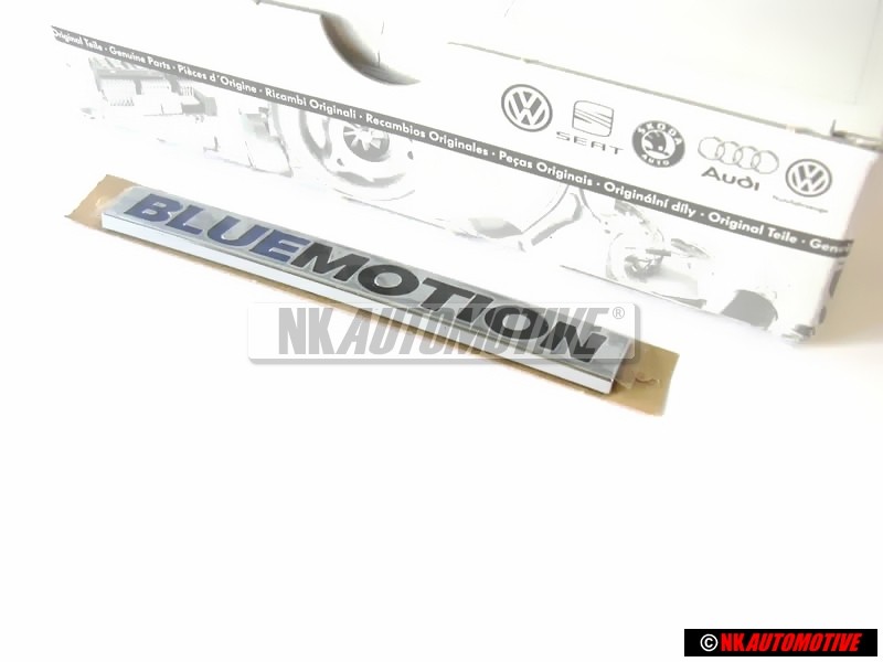 Genuine VW BLUE MOTION Rear Trunk Boot Badge Emblem Chrome - 6R0853675G WWS