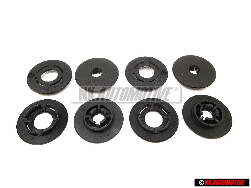 Genuine VW 1 Set Atachment Buttons For Floor Mat Black - 3C0061795 9B9