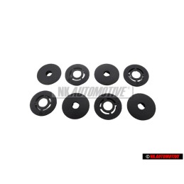 Genuine VW 1 Set Atachment Buttons For Floor Mat Black - 3C0061795 9B9