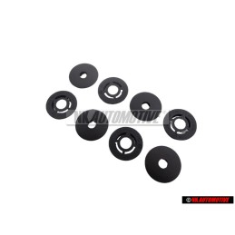 Genuine VW 1 Set Atachment Buttons For Floor Mat Black - 3C0061795 9B9