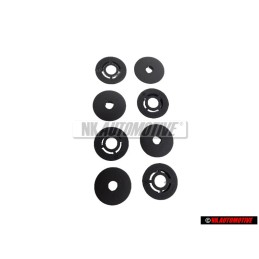 Genuine VW 1 Set Atachment Buttons For Floor Mat Black - 3C0061795 9B9
