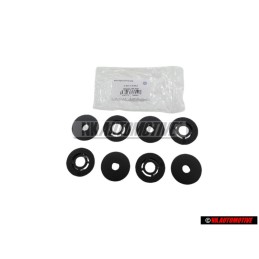 Genuine VW 1 Set Atachment Buttons For Floor Mat Black - 3C0061795 9B9