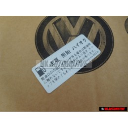 Genuine VW Sticker For Fuel Filler Neck - 1H0010093H