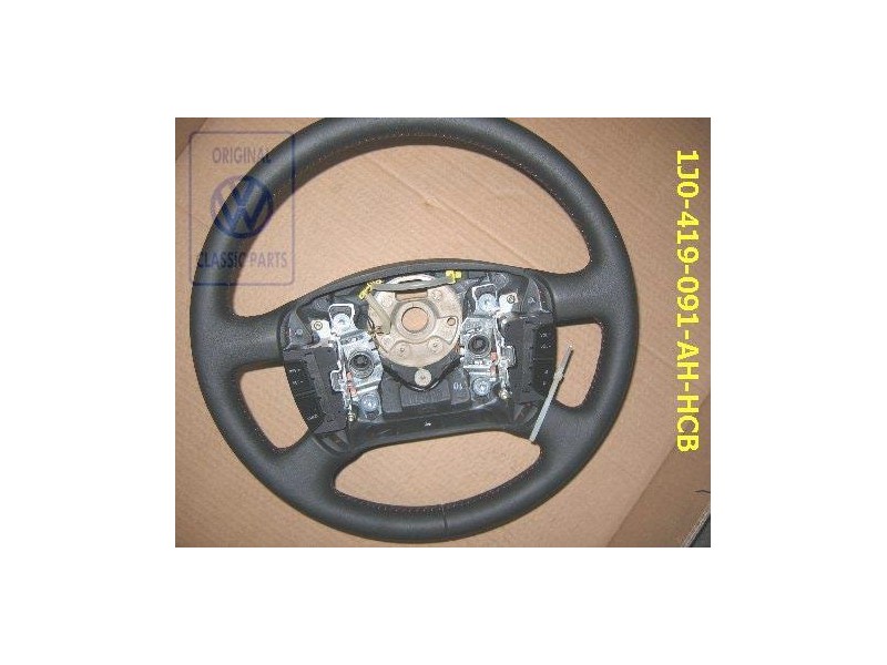 Genuine VW Multifunction Steering Wheel Black/Tropical Orange - 1J0419091AHHCB