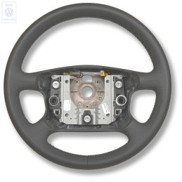 Genuine VW Steering Wheel Leather Black/Cosmic Green - 1J0419091APHCD