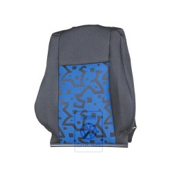 Genuine VW Backrest Cover (Fabric) Blue/Black - 1J0881805BQFVS