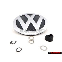 Genuine VW Rear Badge Emblem Chrome Grey - 1C0853630C WV9