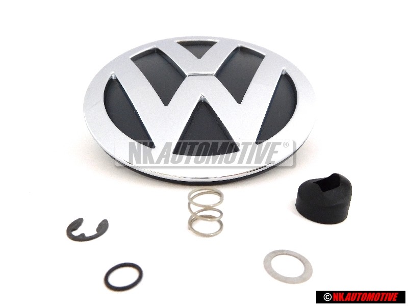 Genuine VW Rear Badge Emblem Chrome Grey - 1C0853630C WV9