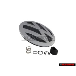 Genuine VW Rear Badge Emblem Chrome Grey - 1C0853630C WV9