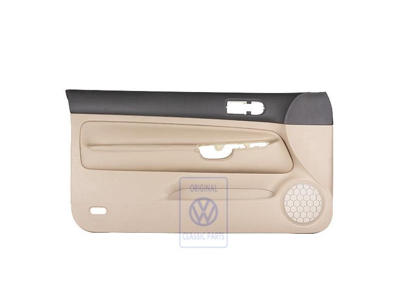 Genuine VW Door Panel Trim Leather Black/Light Beige - 1J3867011CGFWZ