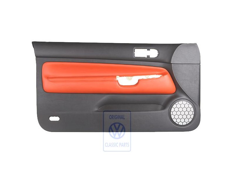 Genuine VW Door Panel Trim Leather Black/Tropical Orange - 1J3867011CJGEB Genuine VW Door Panel Trim Leather Black/Tropical Orange - 1J3867011CJGEB