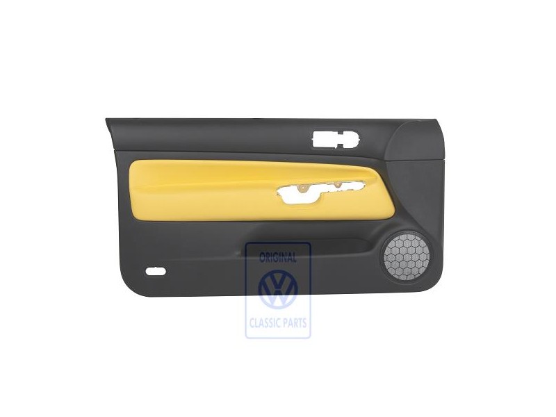 Genuine VW Door Panel Trim (Leather) Yellow - 1J3867011DLHUV
