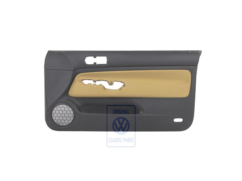 Genuine VW Door Panel Trim (Cloth) Black/Yellow - 1J3867012CDGRE
