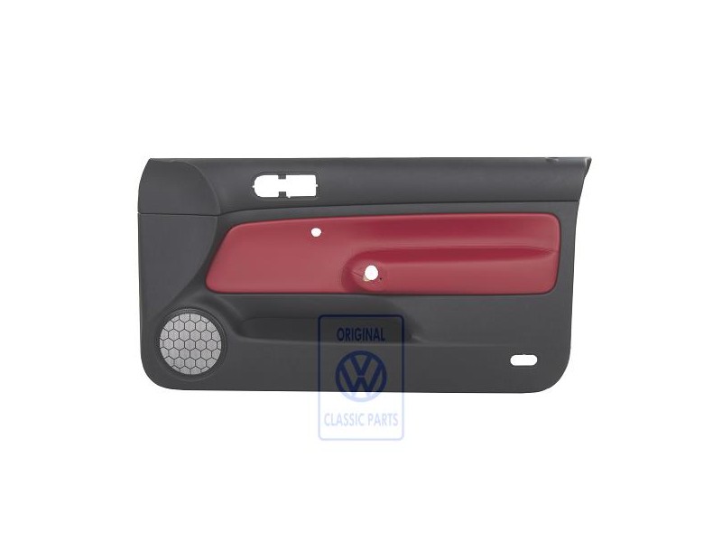 Genuine VW Door Panel Trim (Leather) Red - 1J3867012EBLLD
