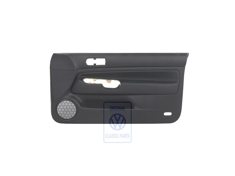 Genuine VW Door Panel Trim (Leather) Black/Black - 1J3867012EDHSA