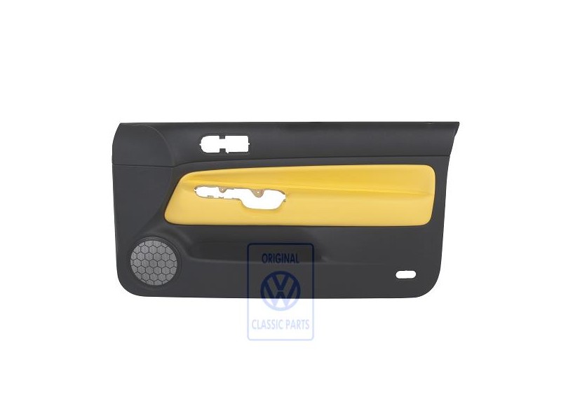 Genuine VW Door Panel Trim (Leather) Yellow - 1J3867012EDHUV